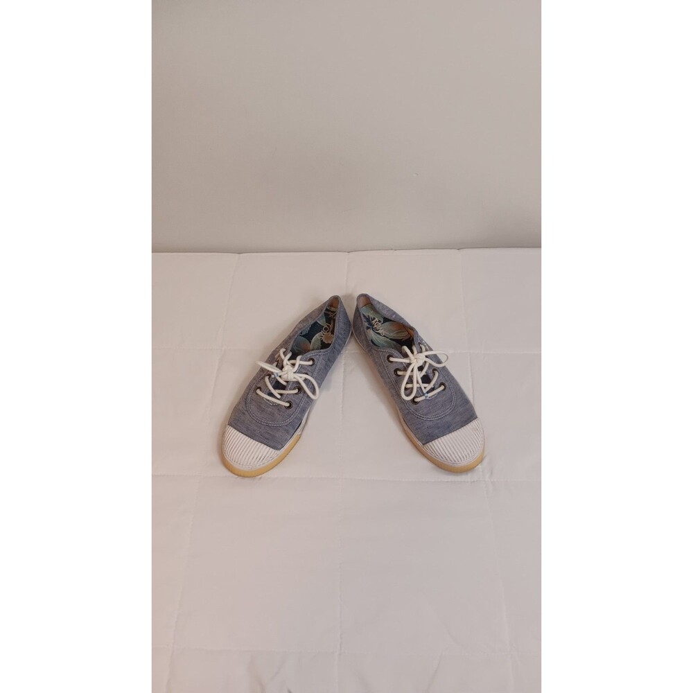 Toms Chambray Sneaker Shoe Sz 7.5 Blue